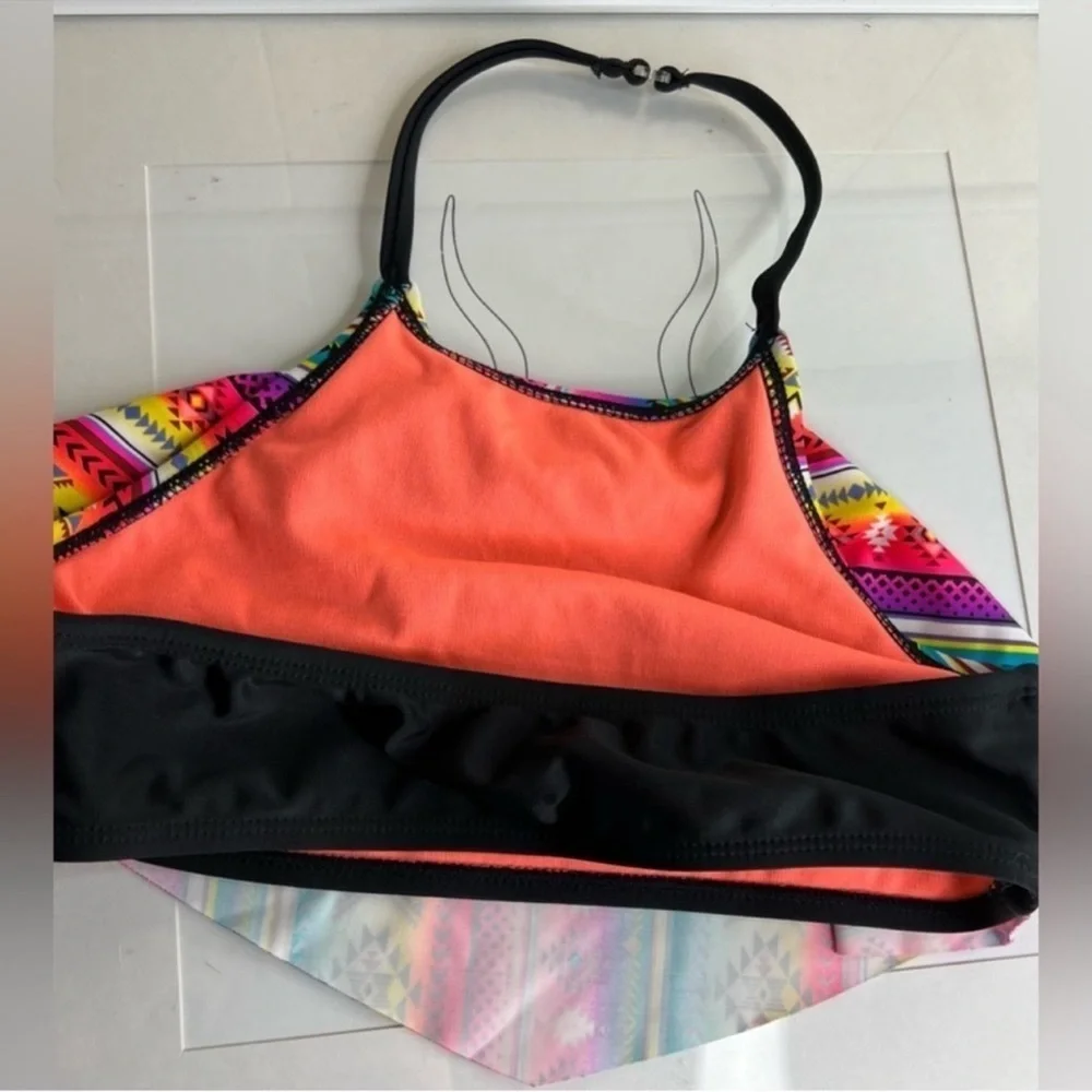 Wonder Nation Girls Swim Top - Aztec Design Size Large